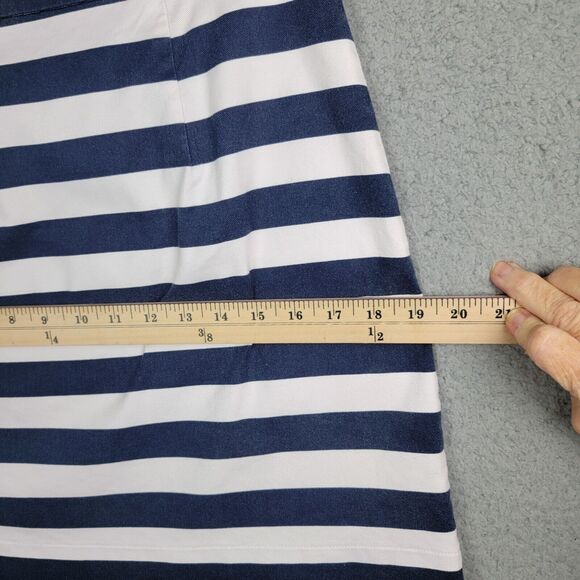 Draper James Miniskirt Womens Size 8  Navy Blue White Striped Size Zipper - Picture 10 of 13